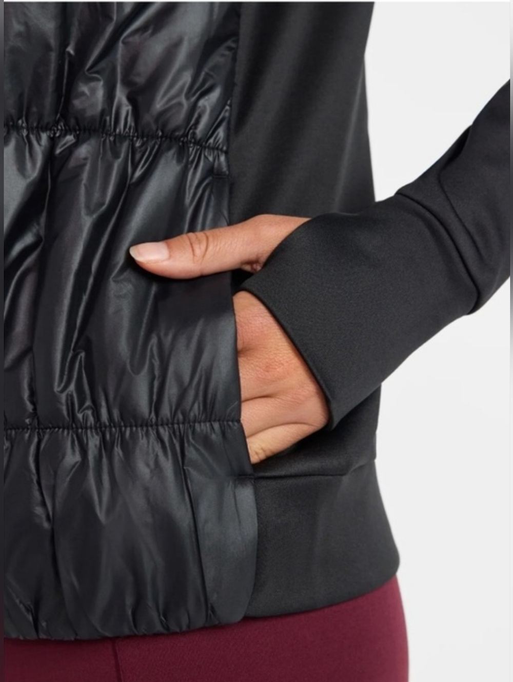 NWT Avavia Black Quilted Puffer Hoodie Jacket - Picture 5 of 6